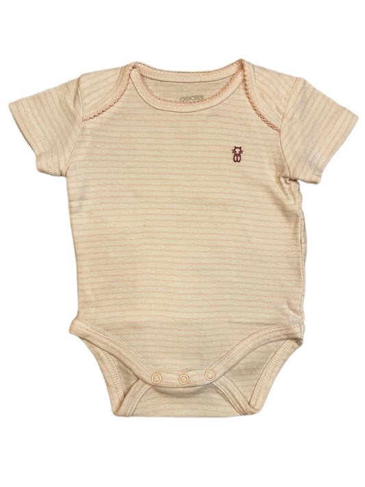 Obaïbi Envelope Neck Bodysuit, Short-Sleeved (3M / 59cm)