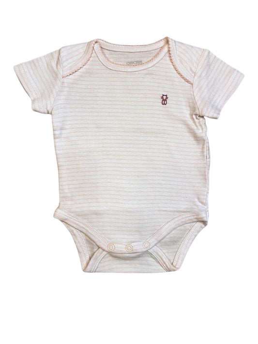 Obaïbi Envelope Neck Bodysuit, Short-Sleeved size 3M (59cm) - second hand baby clothing