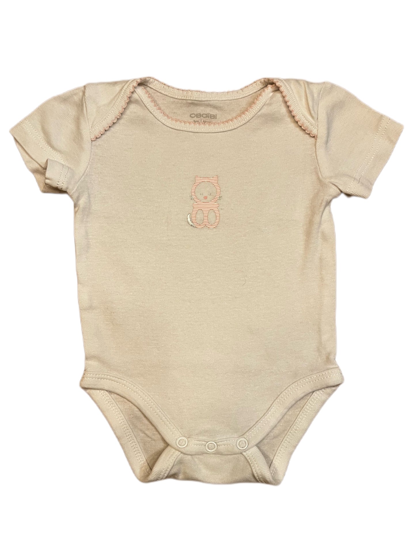 Obaïbi Envelope Neck Bodysuit, Short-Sleeved (3M / 59cm)