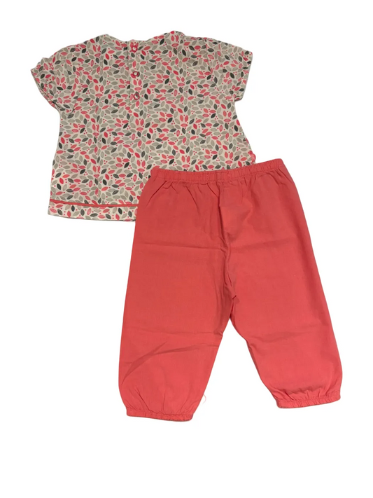 Obaïbi Blumen-Outfit-Set (12M / 74)