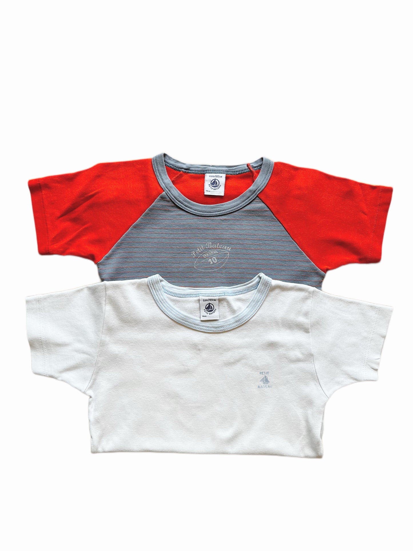 Petit Bateau Bundle: 2 Colorful T-Shirts (4Y)