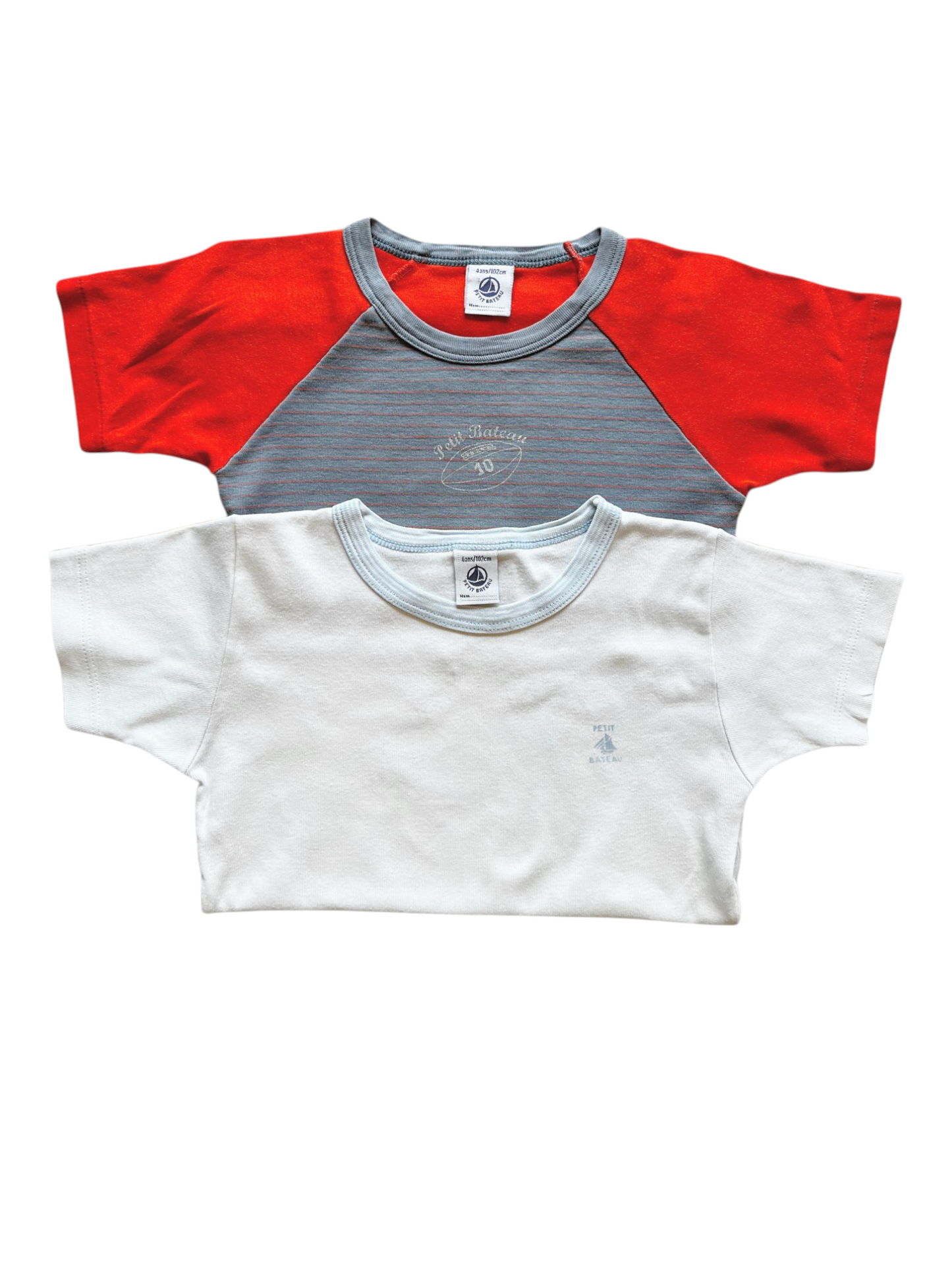 Petit Bateau Bundle: 2 Colorful T-Shirts size 4Y - second hand baby clothing