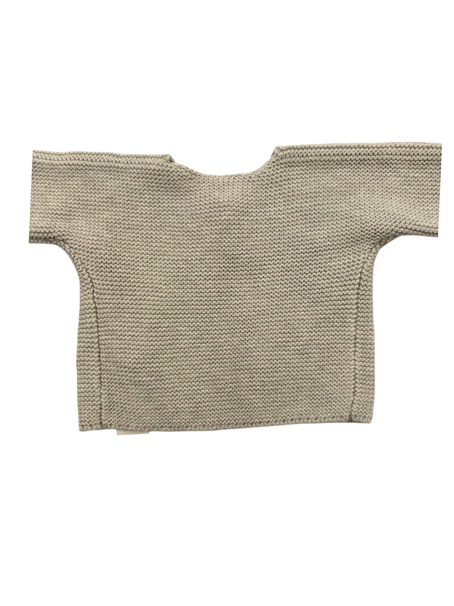 Petit Bateau Cardigan en tricot gris (6M)