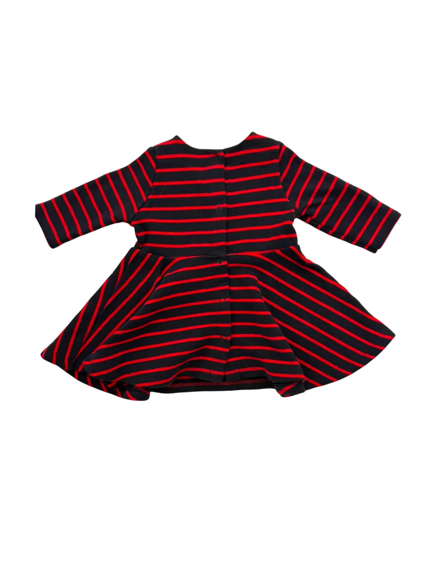 Robe rayée rouge et bleue Petit Bateau (3M)