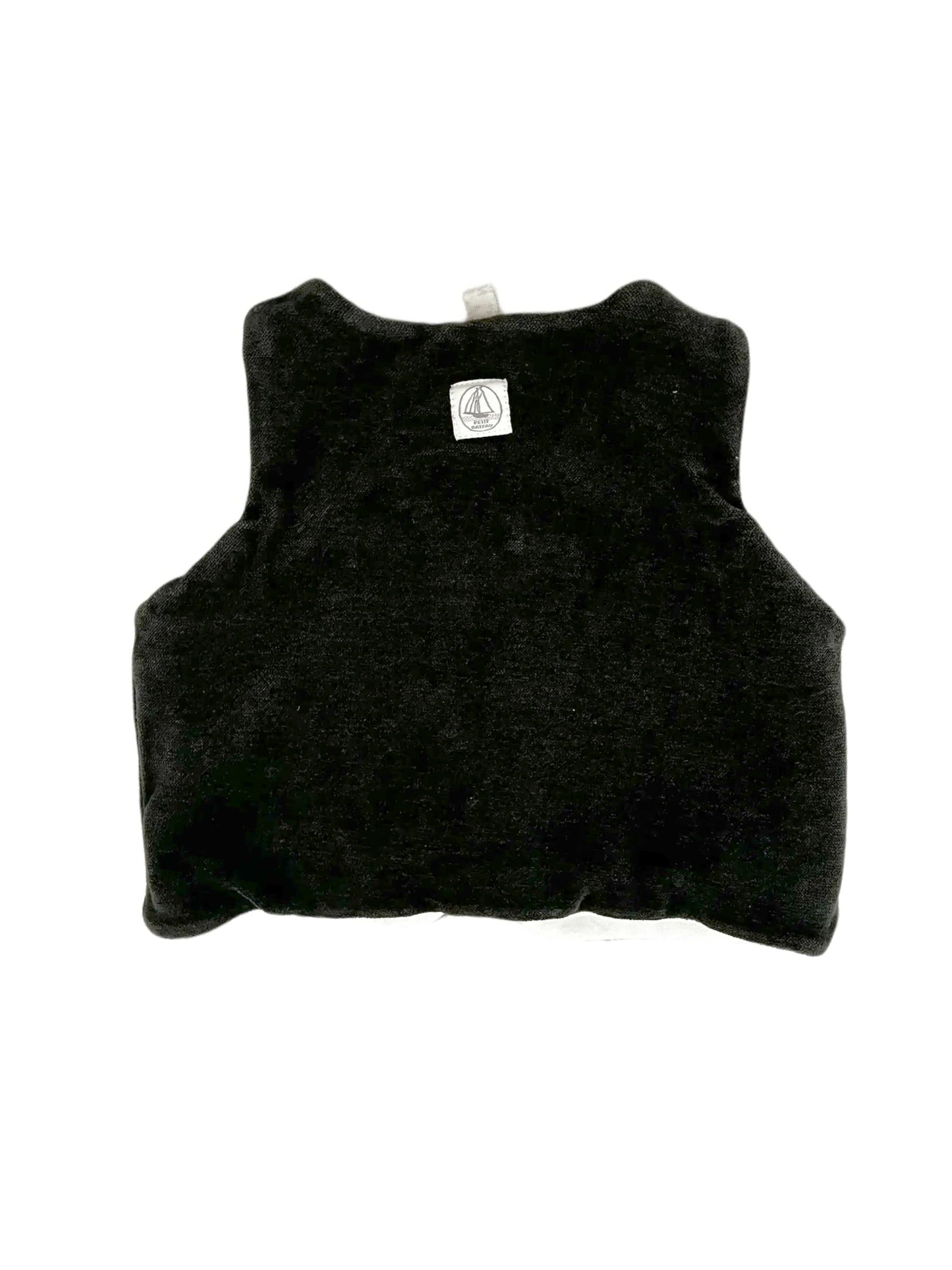 Petit Bateau Grey Velour Gilet (6M)