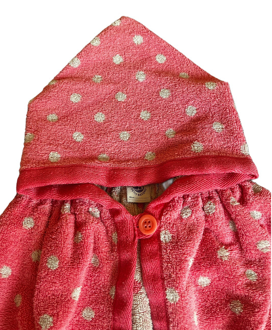 Petit Bateau Pink Polka Dots Cape Towel (O/S)