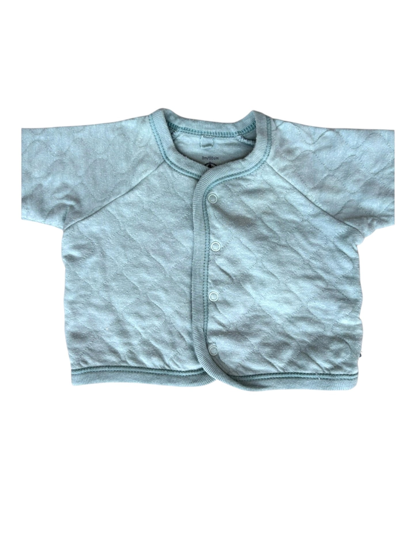 Petit Bateau Sage Quilted Outfit (3M)