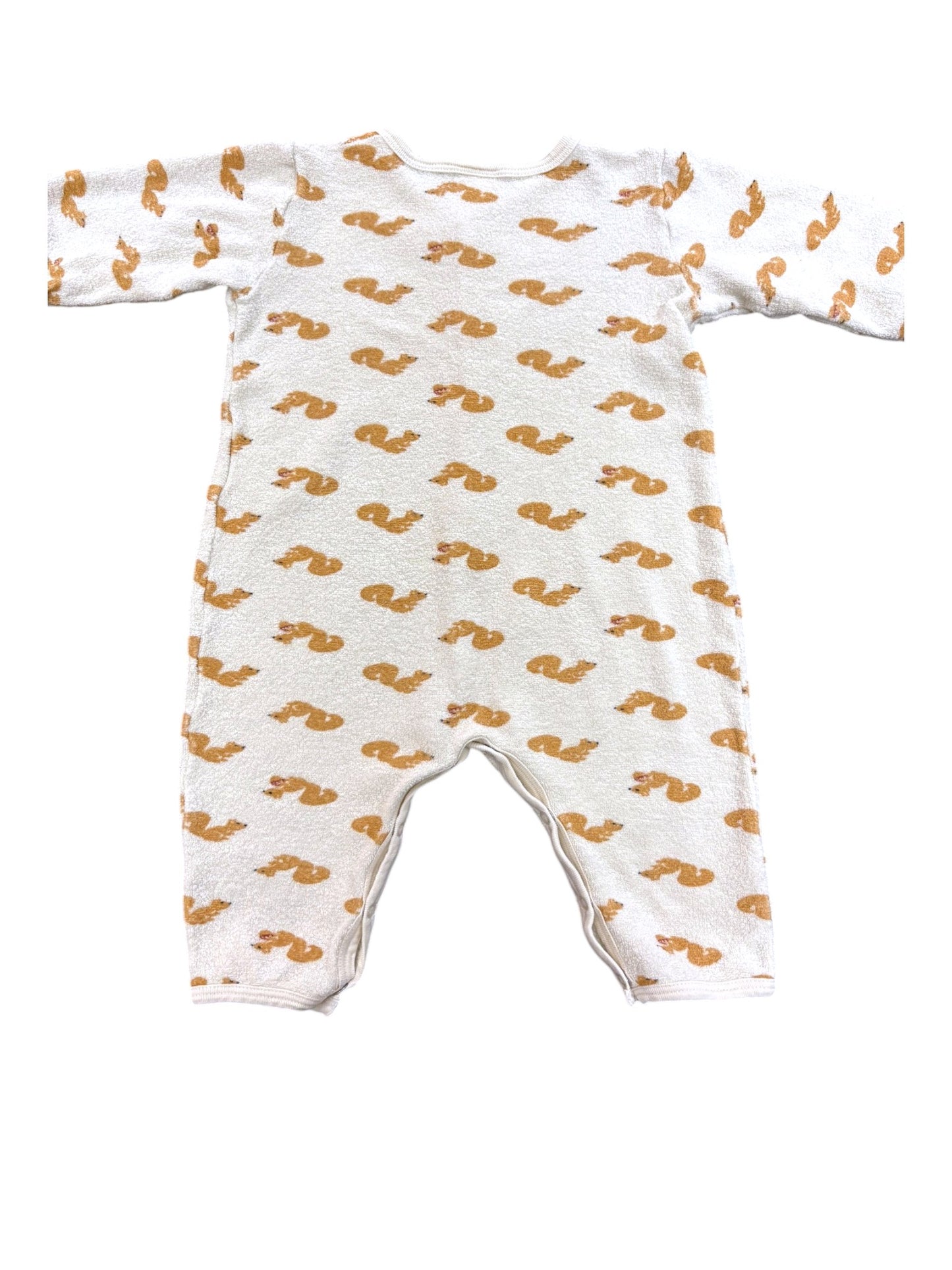 Petit Bateau Squirrel Terry Sleepsuit (12M)