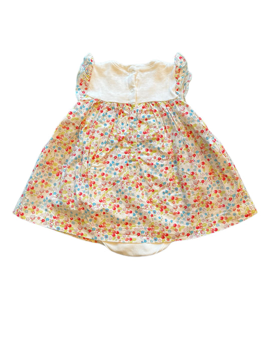 Robe fleurie à manches courtes Petit Bateau (12M)