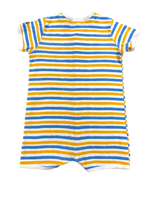 Petit Bateau Yellow Blue Stripe Romper (24M / 86)