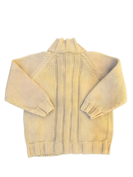 Petit Bateau Taupe Zipped Sweater (3Y)