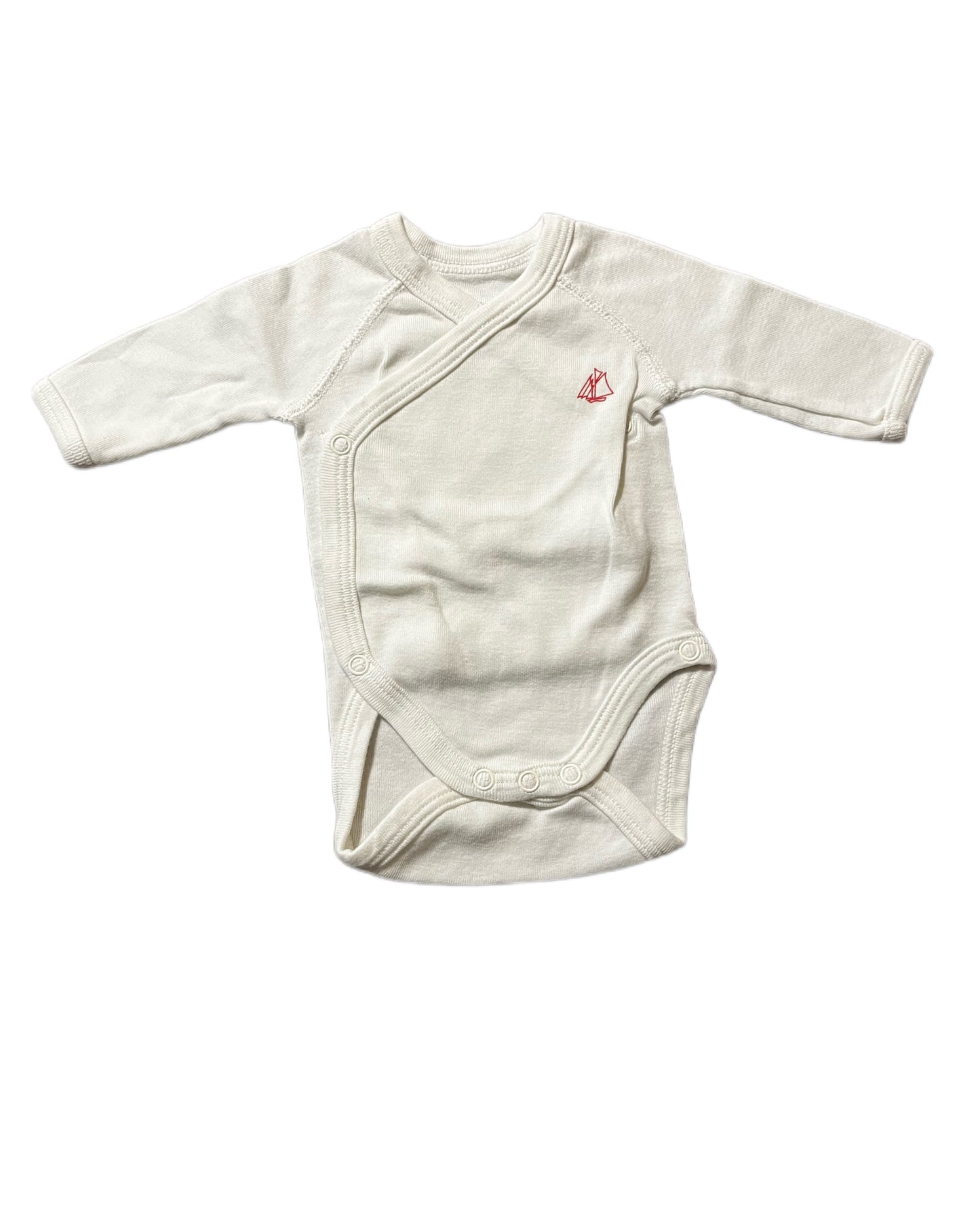 Petit Bateau Long-Sleeved Bodysuit for newborns - 46cm.