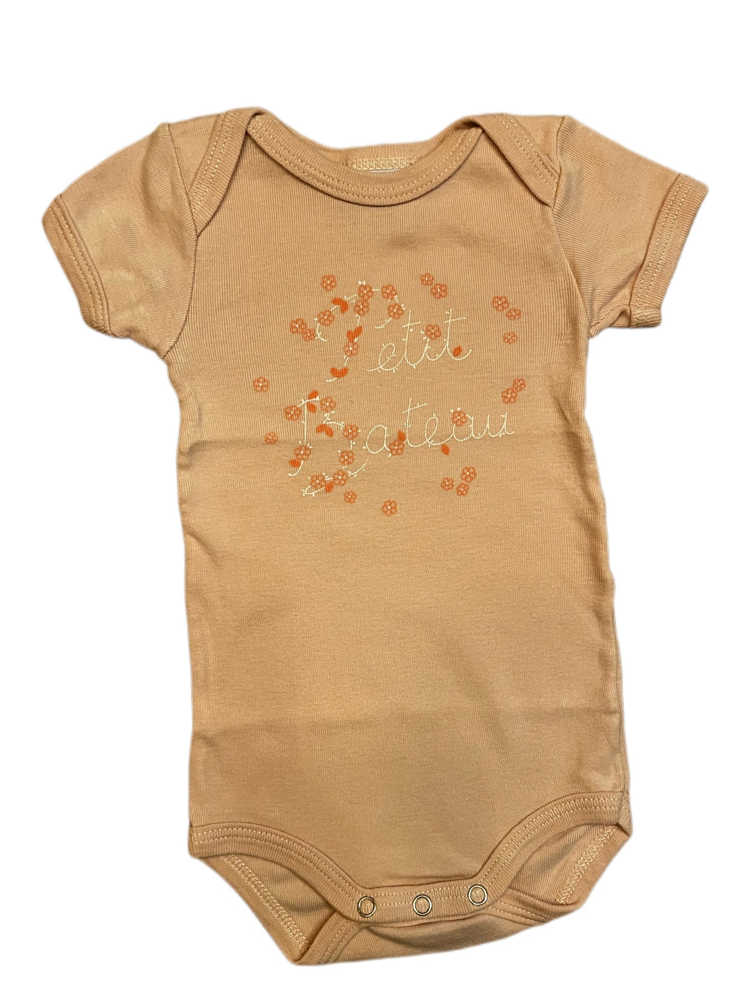 Petit Bateau Envelope Neck Bodysuit (3M / 60cm)