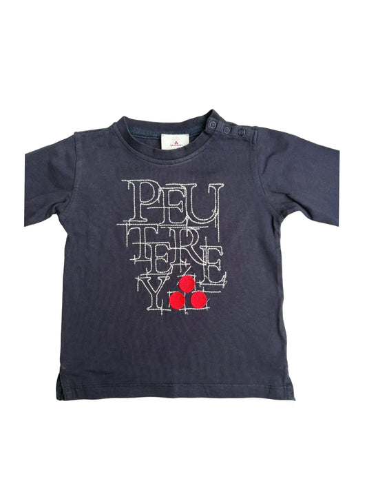 Peuterey Navy Long-Sleeved T-Shirt (4Y)