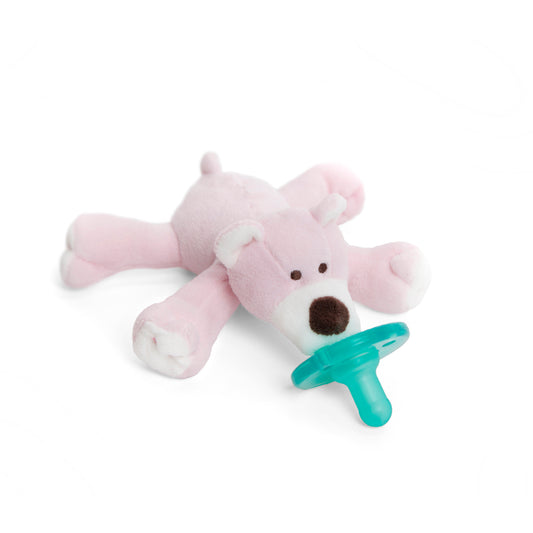 WubbaNub Infant Pacifier: Pink Bear - new baby accessory | Blueberry