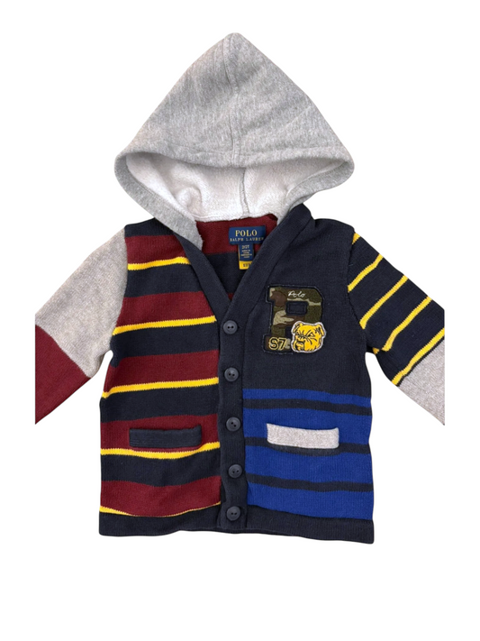 Polo Ralph Lauren Hooded Cardigan size 2Y - second hand baby clothing