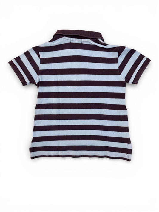 Polo Ralph Lauren Blue & Navy Striped Polo Shirt (3Y)