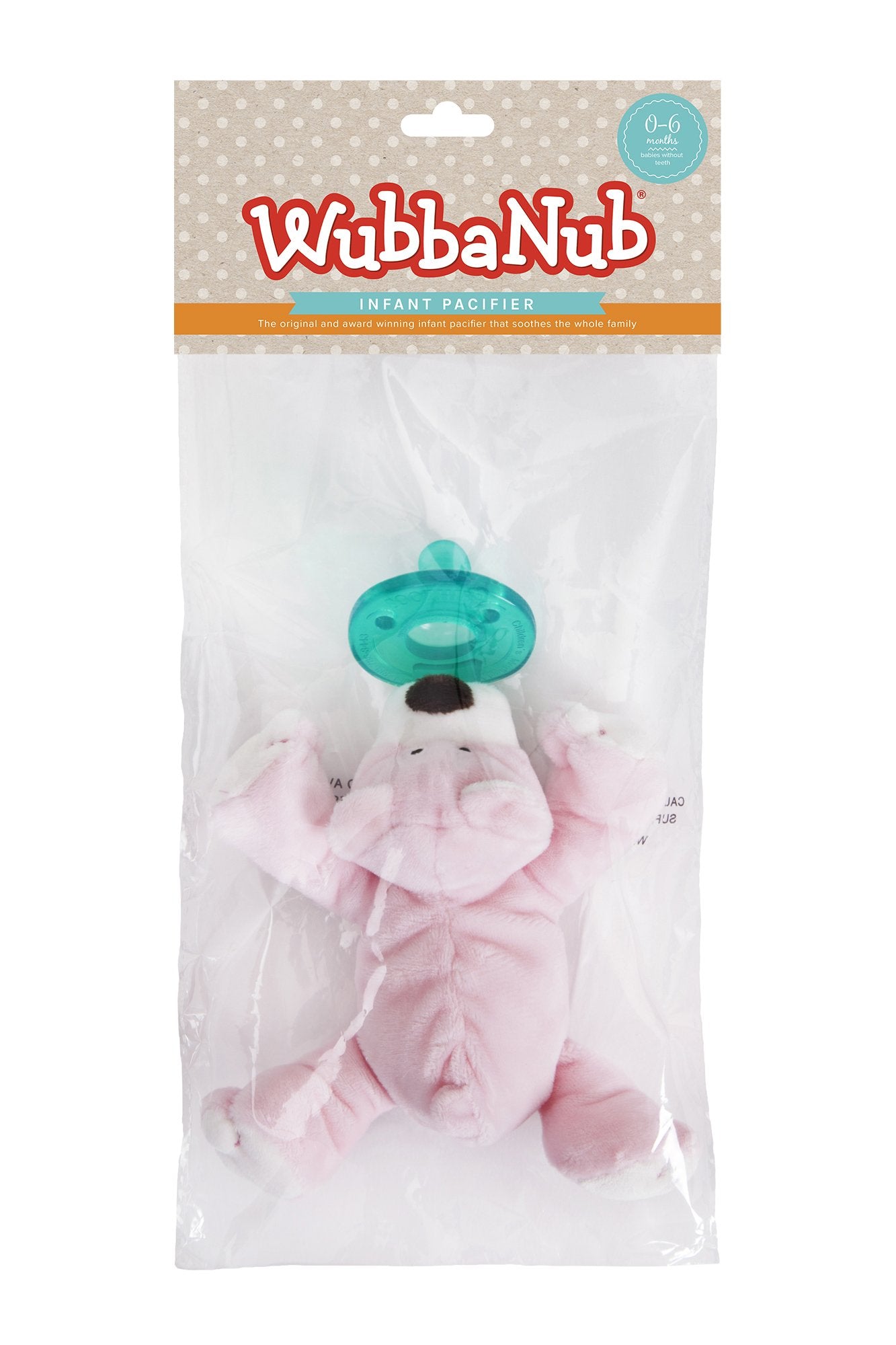 WubbaNub Infant Pacifier: Pink Bear - new baby accessory | Blueberry