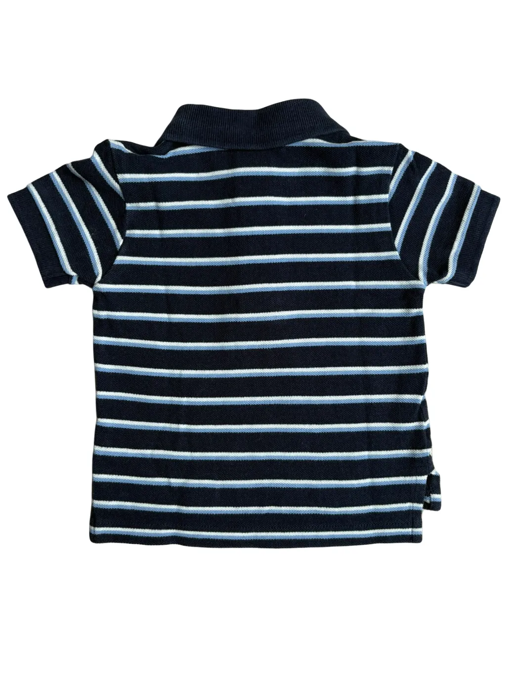 Polo Ralph Lauren Navy Blue with Light Blue and White Stripes Polo Shirt (9M)