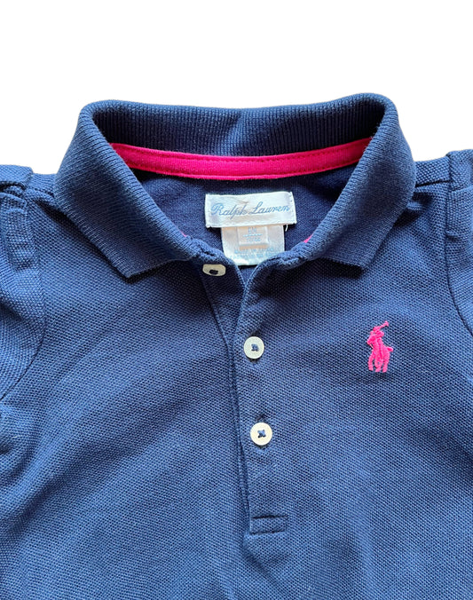 Robe polo bleu marine Ralph Lauren (6M)