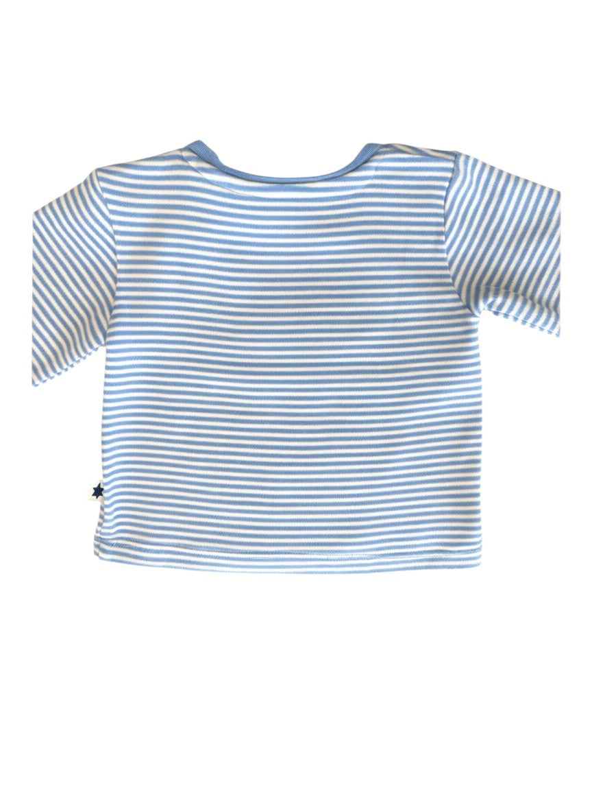 Salt & Pepper Light Blue & White Long-Sleeve Top (2-3M / 62)