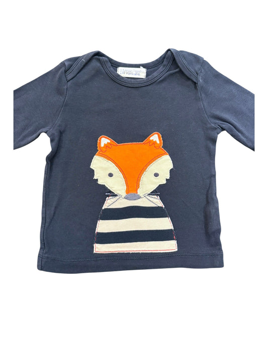 Sense Organics Navy Fox Long Sleeve Top (9-12M)