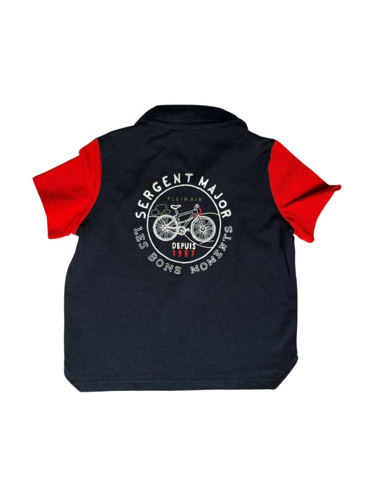Sergent Major Red Navy Polo (2Y)