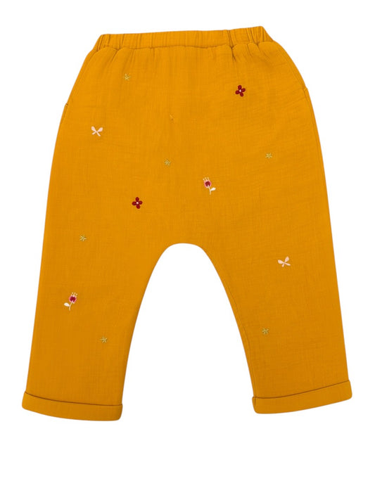 Sergent Major Dark Yellow Embroidered Pants size 2Y - second hand baby clothing