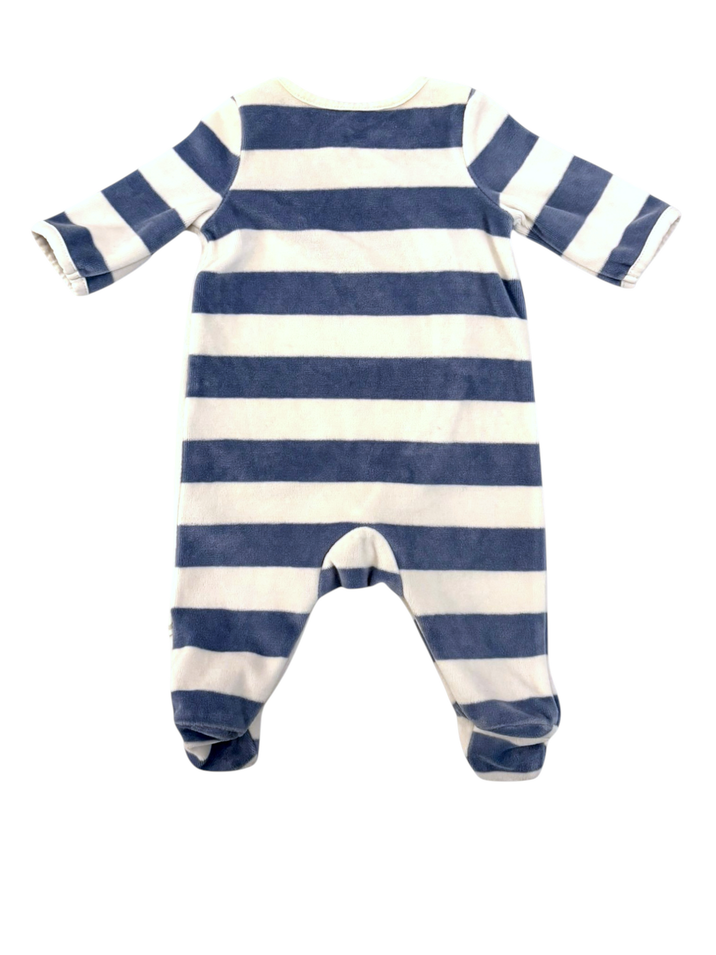 Sergent Major Seal Velour Footie size 50cm - second hand baby clothing
