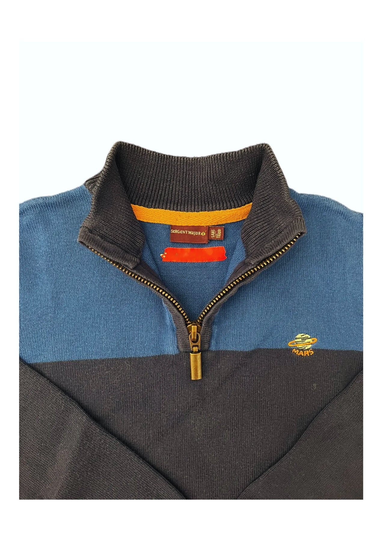 Sergent Major Blue Half-Zip Sweater (5Y)