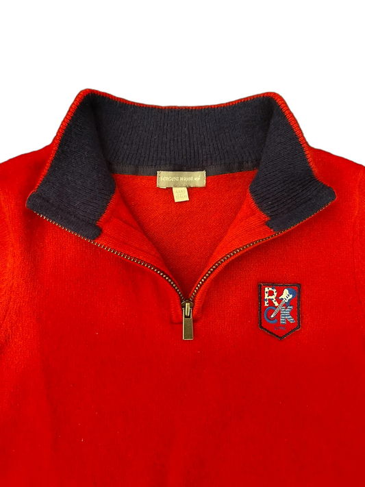 Pull rouge à demi-zip Sergent Major (4 ans)