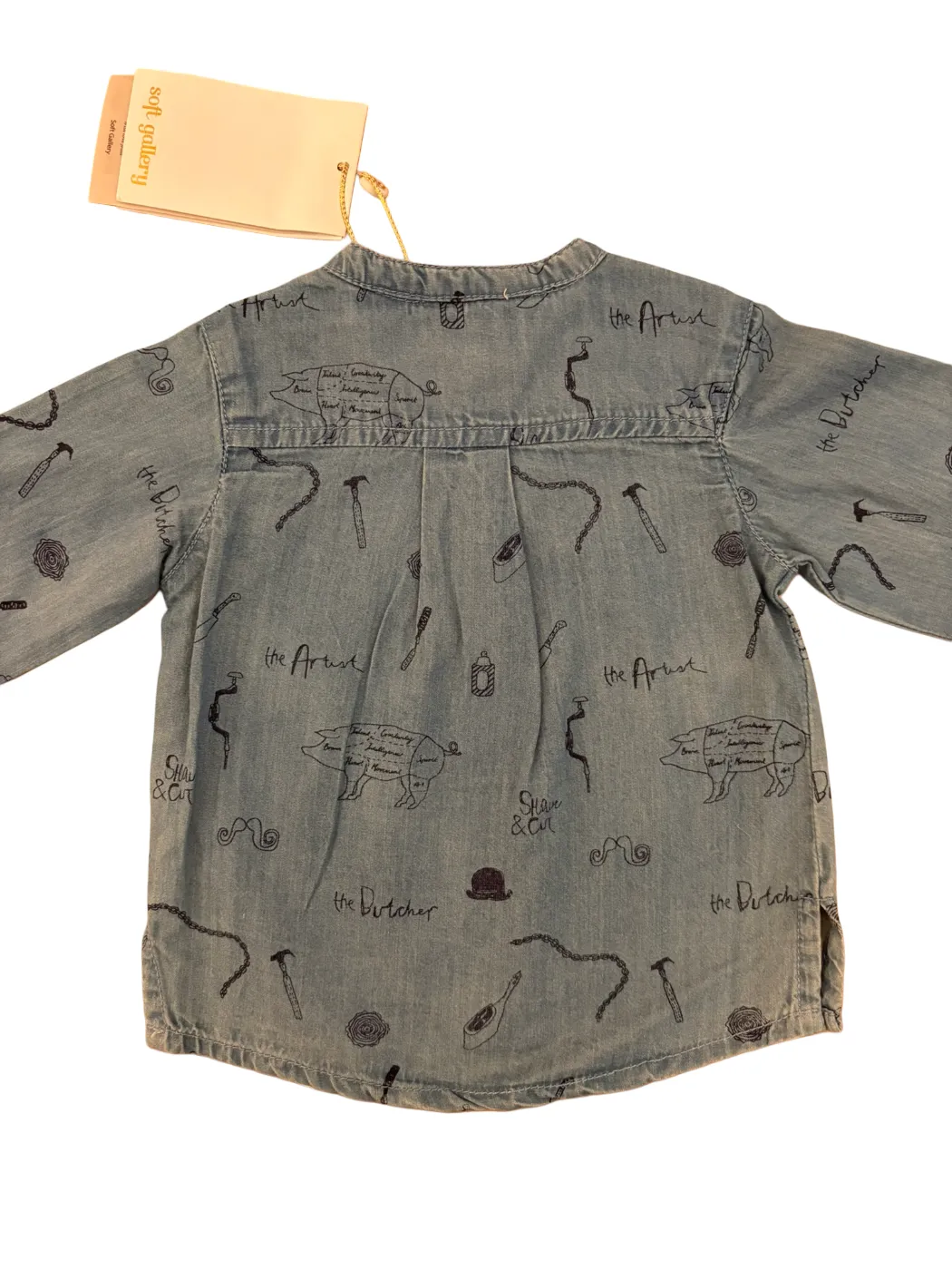 Chemise en chambray bleu Soft Gallery (6M)