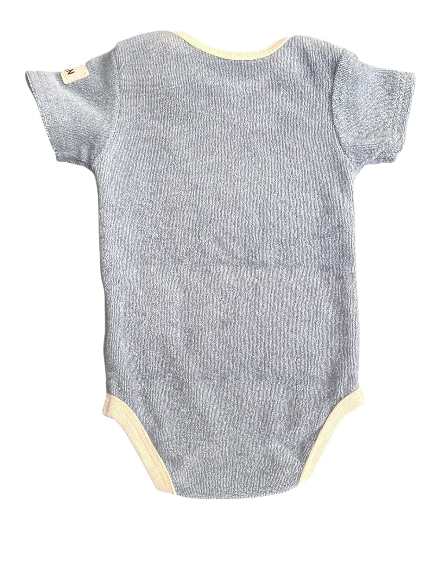 Body à manches courtes en tissu éponge bleu Souris Mini (0-3M)