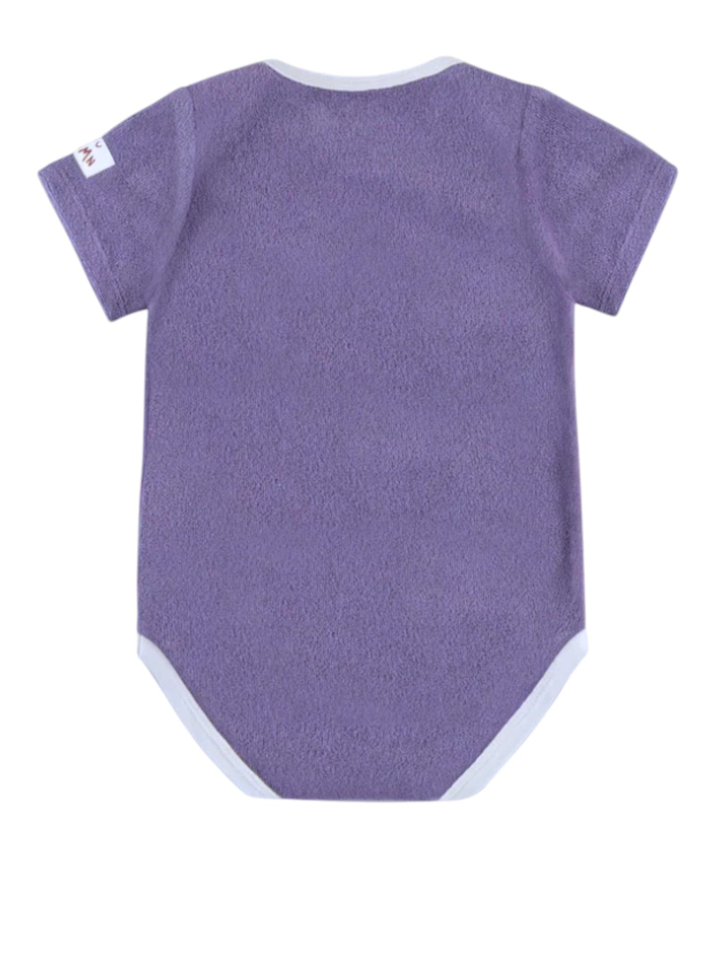 Souris Mini Purple Terrycloth Short Sleeved Bodysuit (6-9M)