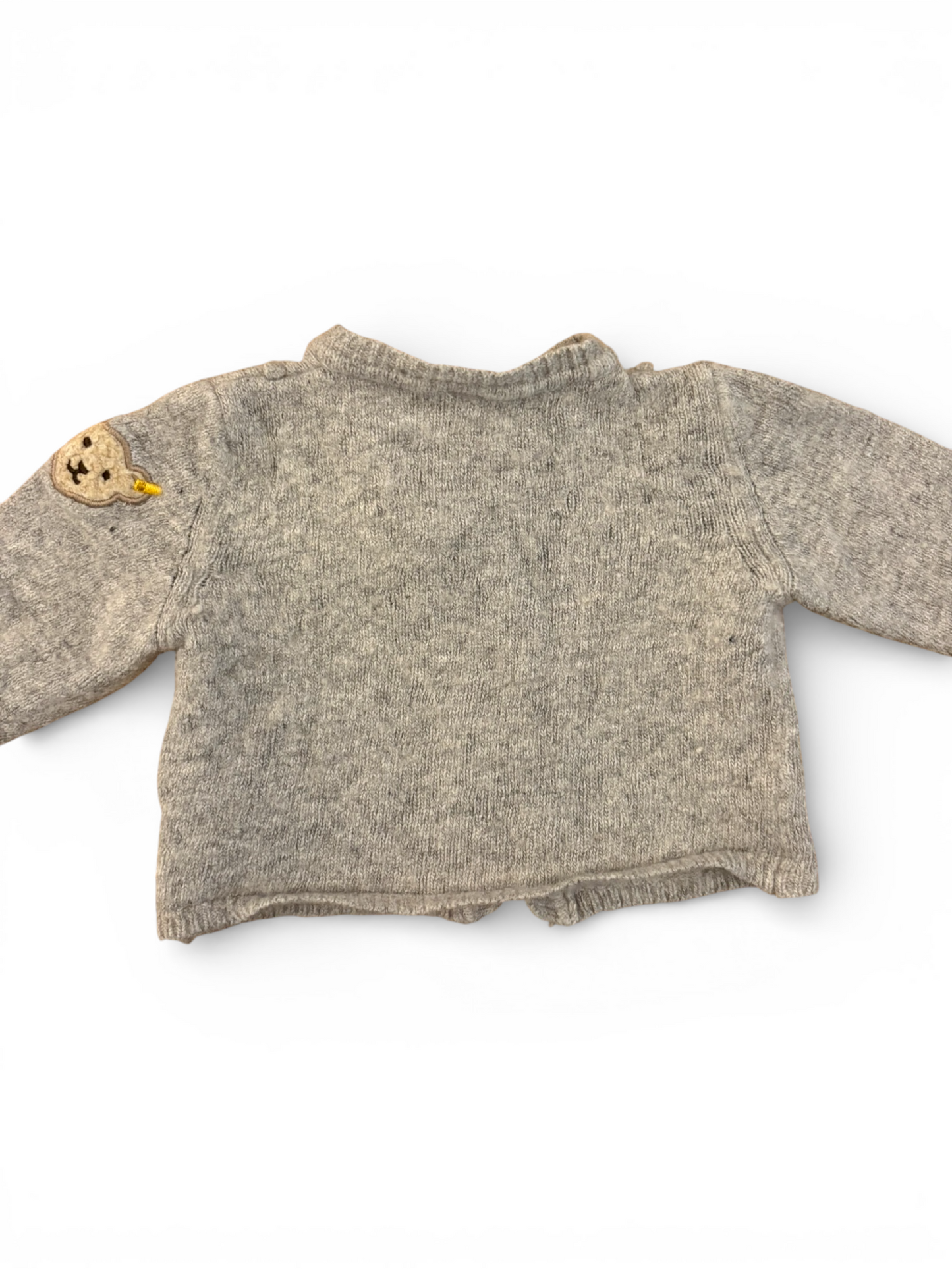 Steiff Grey Bobble Knit Cardigan (9M)