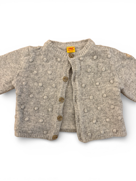 Steiff Grey Bobble Knit Cardigan (9M)