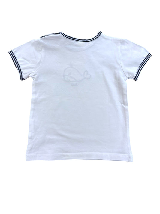 Steiff White Whale T-Shirt (9M)