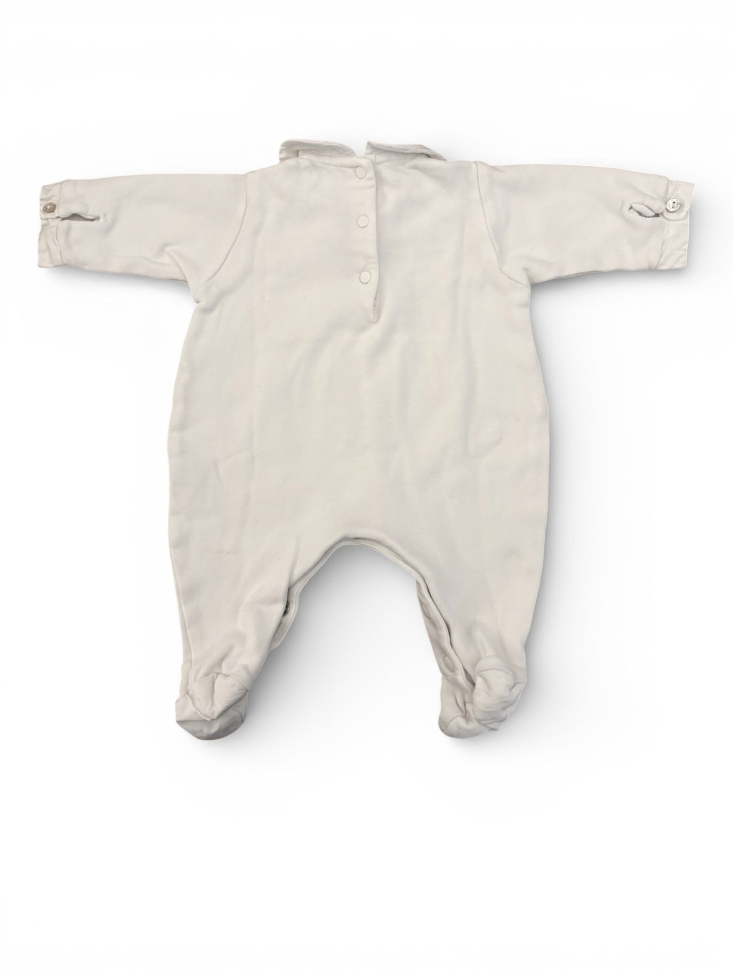 Tartine et Chocolat White Velour Romper (1M)