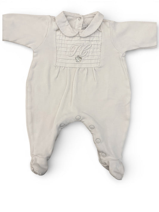 Tartine et Chocolat White Velour Romper (1M)