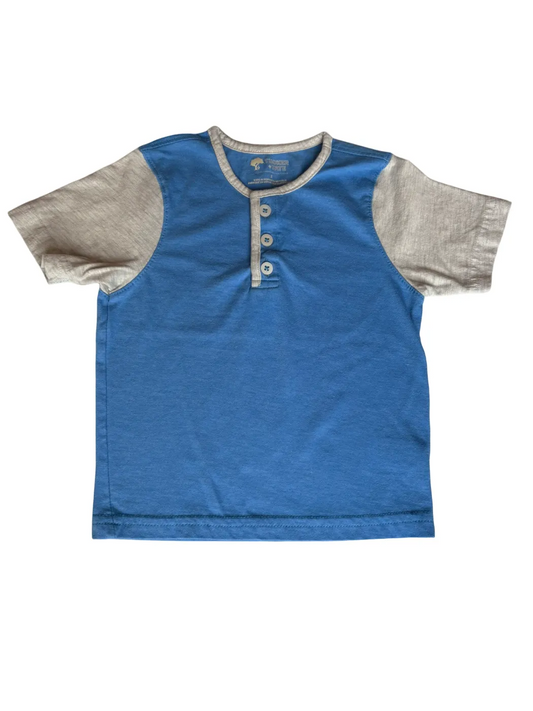 Tucker Tate Blue Gray Henley (2Y)
