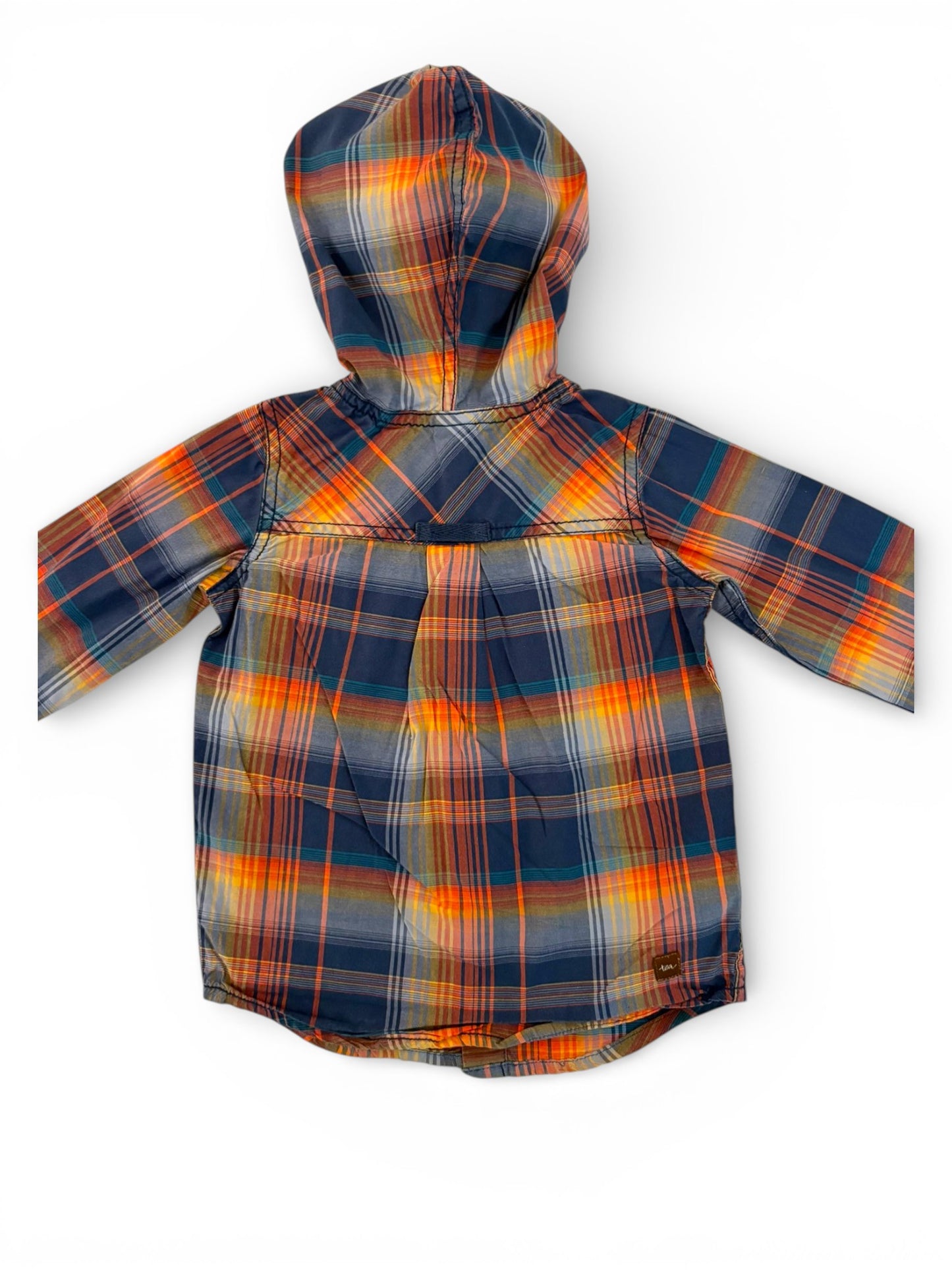 Tea Collection Plaid Hooded Shirt (18-24M)