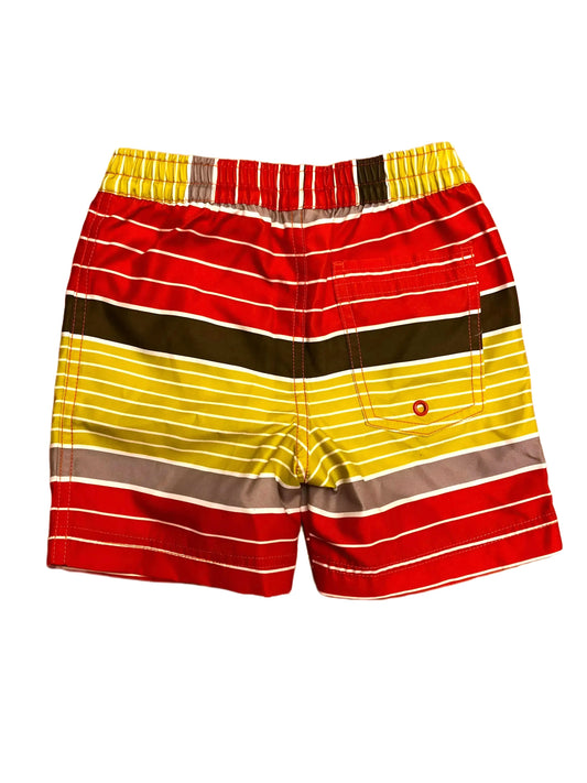 Tea Swim Trunks Orange & Green Stripes (3Y)