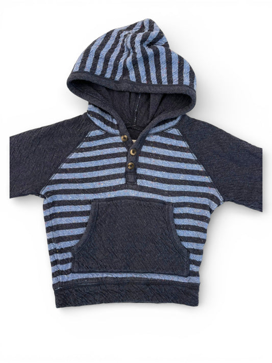 Tucker + Tate Blue Stripe Hooded Sweatshirt (2Y)