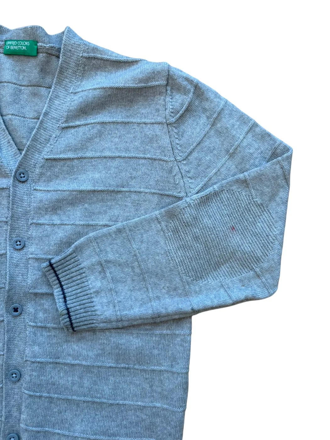 United Colors of Benetton Graue Strickjacke mit Struktur und Knöpfen (3-4 Jahre / 104)
