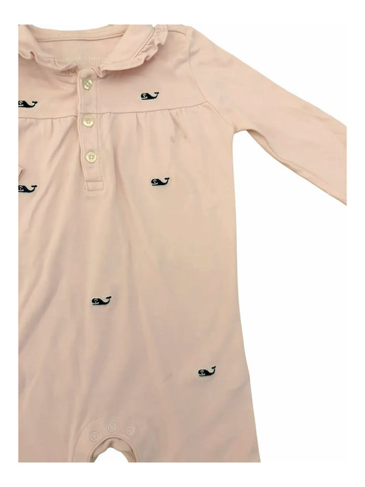 Vineyard Vines Pink Whale Romper (12-18M)
