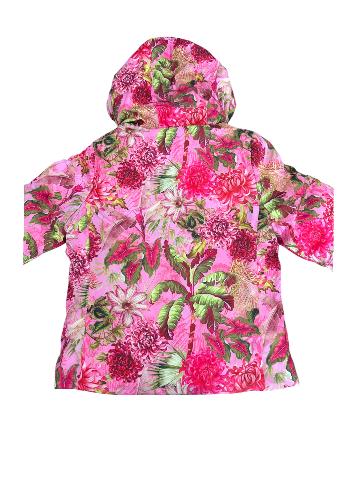 Vingino Girl Pink Floral and Navy Reversible Hooded Jacket, 5–6Y, 8Y