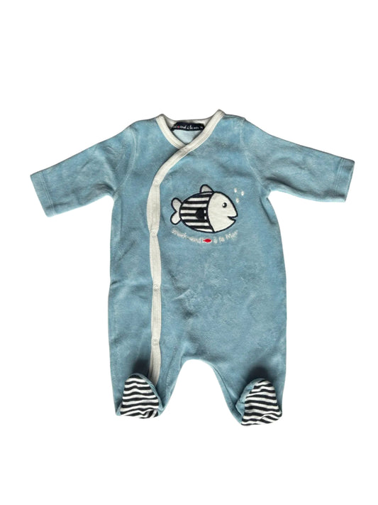 Weekend à la Mer Fish Sleepsuit (1M)