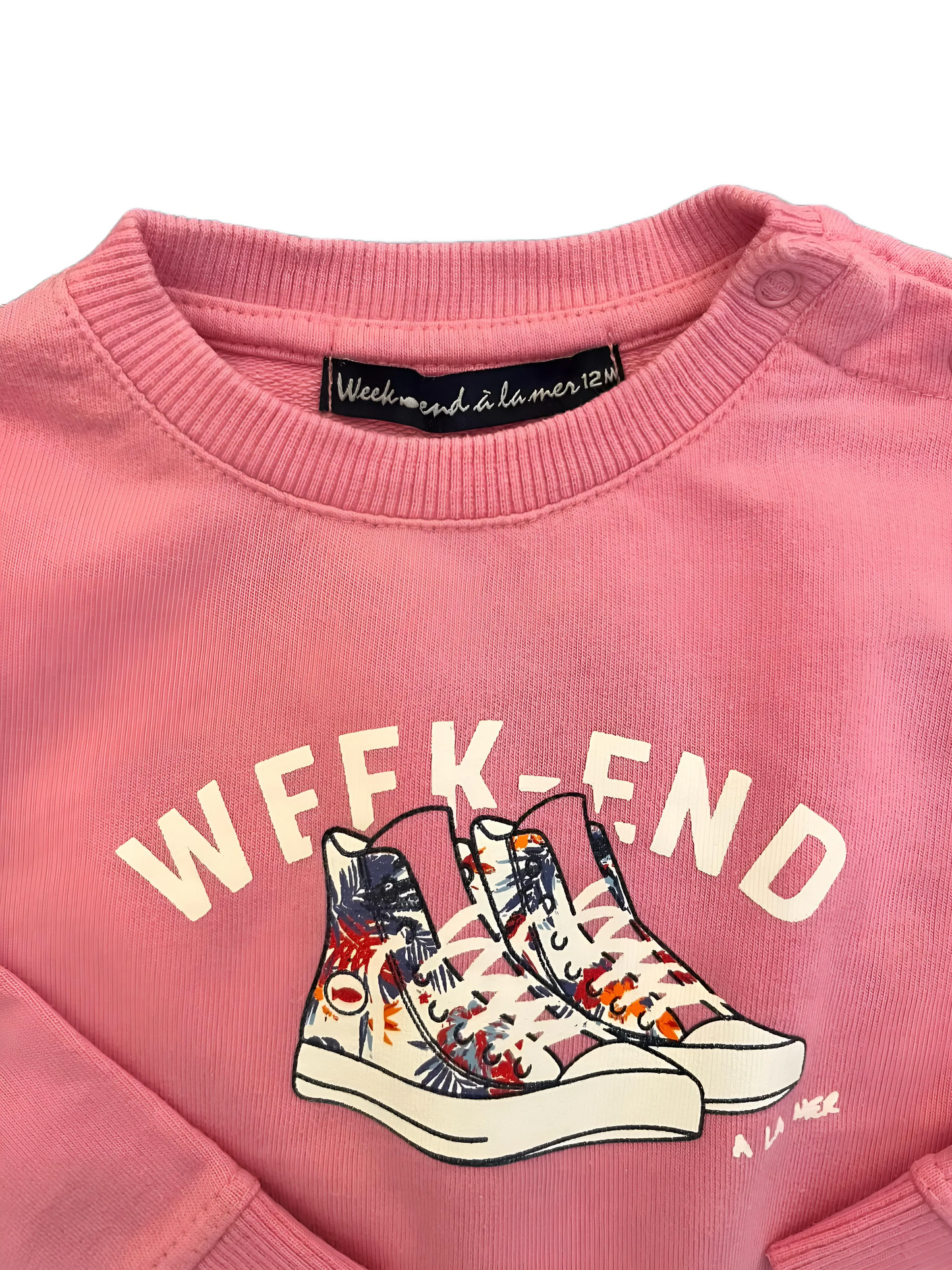 Week end à la Mer Pink Sweatshirt (12M)