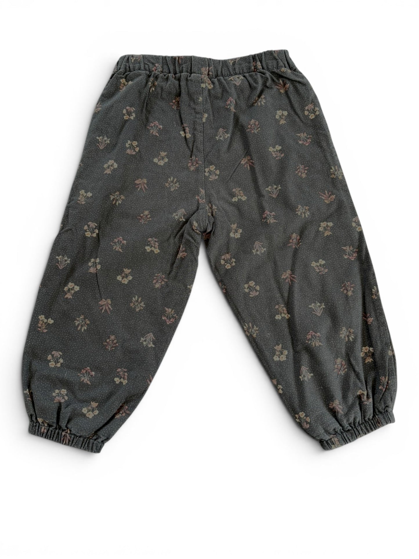 Pantalon fleuri gris blé (2A / 92)