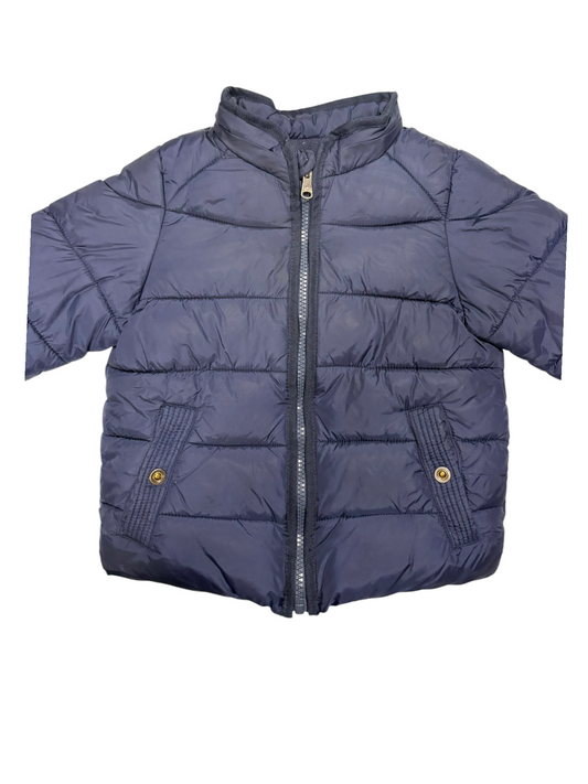 Zara Boy Navy Quilted Padded Puffer Jacket, 18-24M / 92 - second hand baby clothing